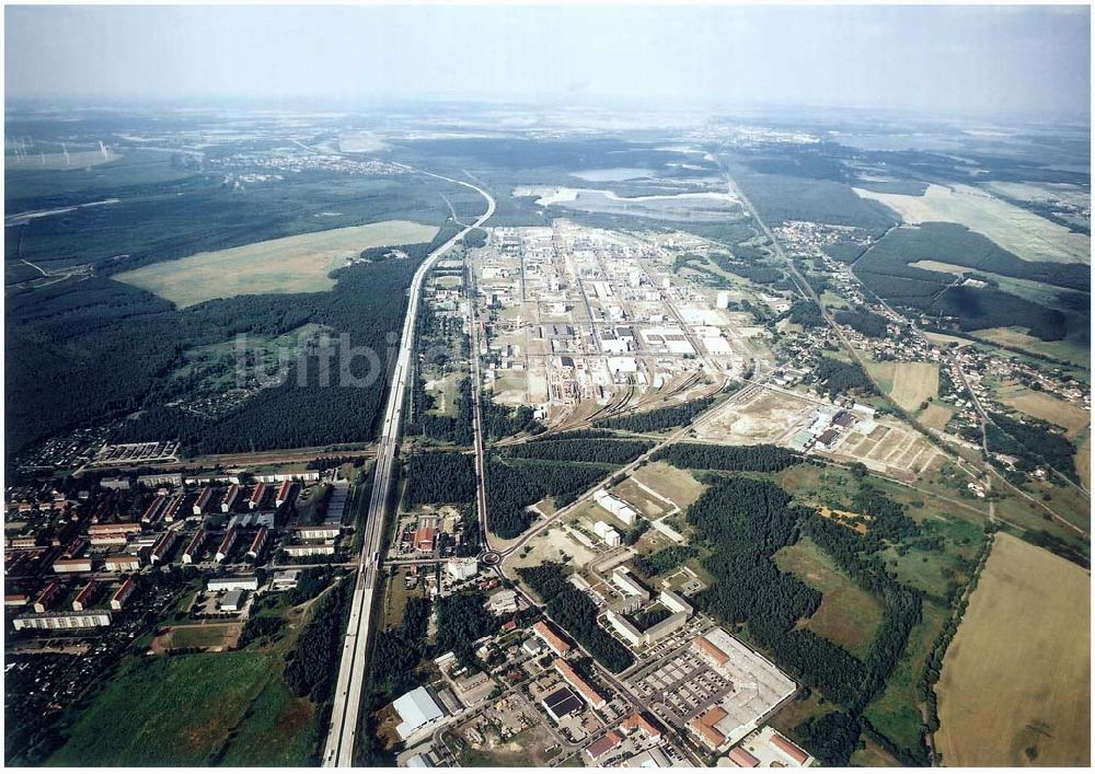 Luftaufnahme Schwarzheide / Brandenburg - Werksgelände der BASF AG in Schwarzheide