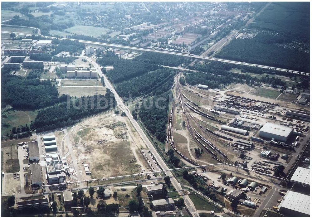 Luftaufnahme Schwarzheide / Brandenburg - Werksgelände der BASF - Schwarzheide 26.06.2002