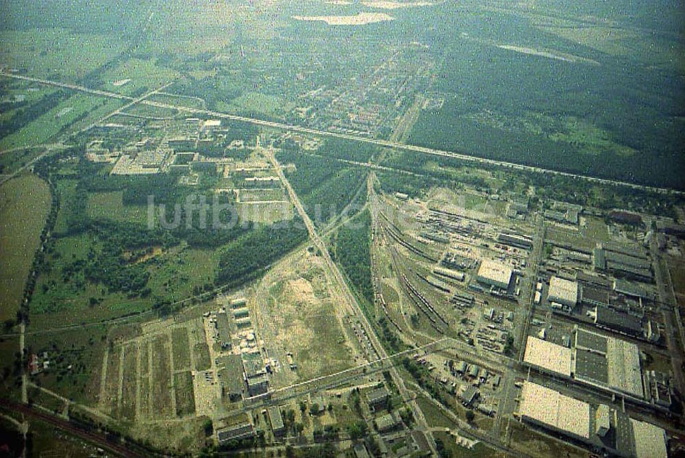 Schwarzheide / Brandenburg von oben - Werksgelände der BASF - Schwarzheide