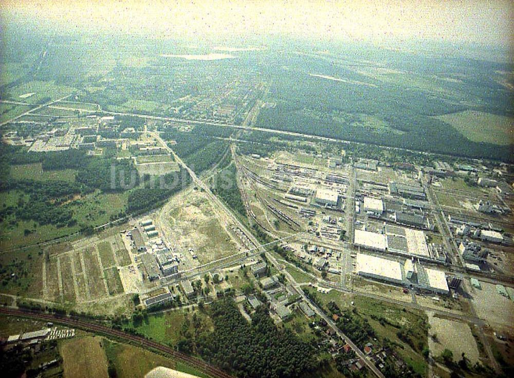 Luftaufnahme Schwarzheide / Brandenburg - Werksgelände der BASF - Schwarzheide