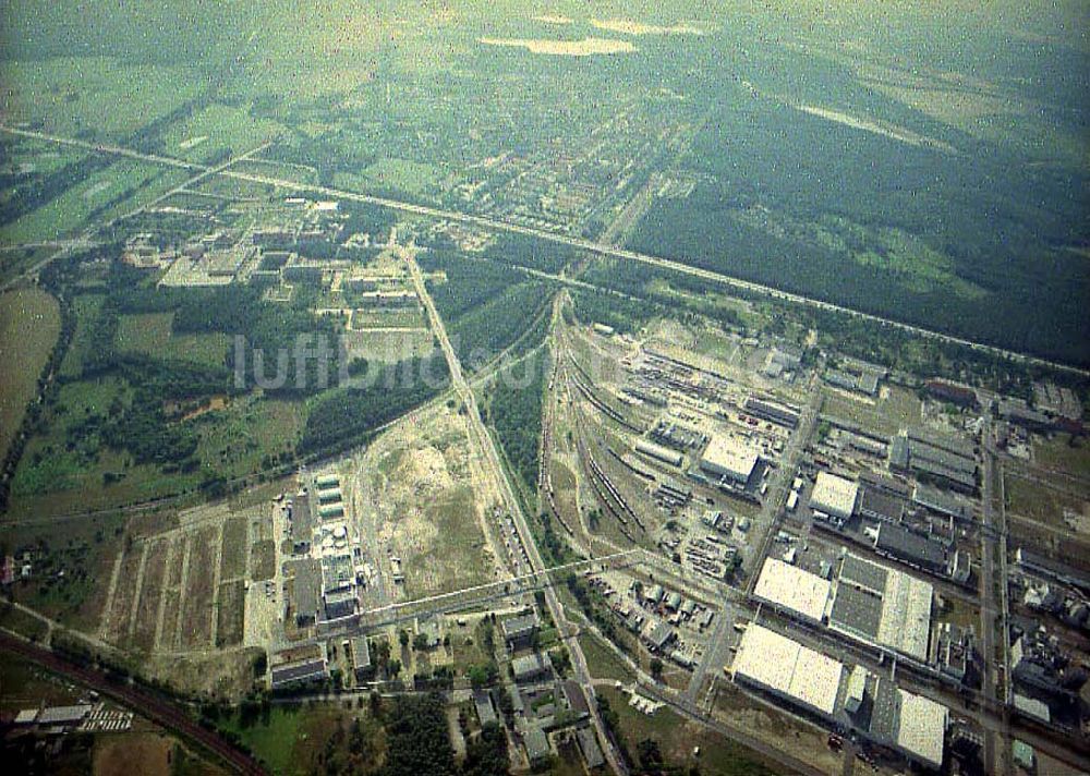 Schwarzheide / Brandenburg von oben - Werksgelände der BASF - Schwarzheide