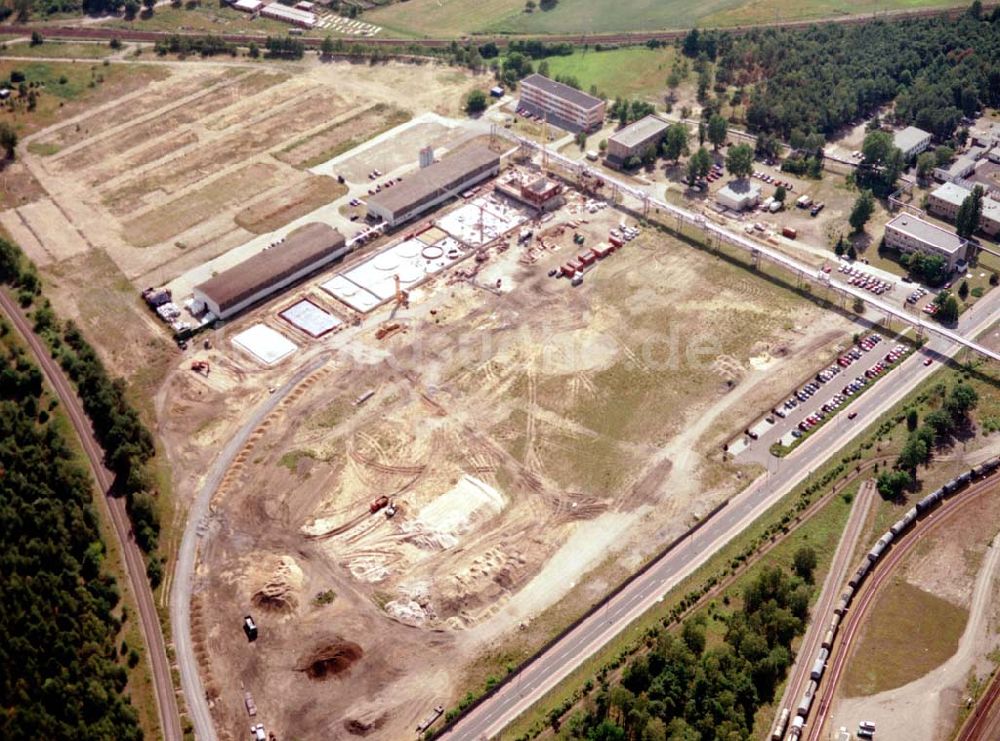 Luftaufnahme Schwarzheide / BRB - Werksgelände der BASF - Schwarzheide mit Erweiterungsbaustelle.