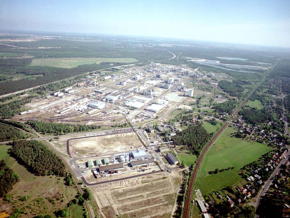 Schwarzheide / Brandenburg von oben - Werksgelände der BASF Schwarzheide GmbH.