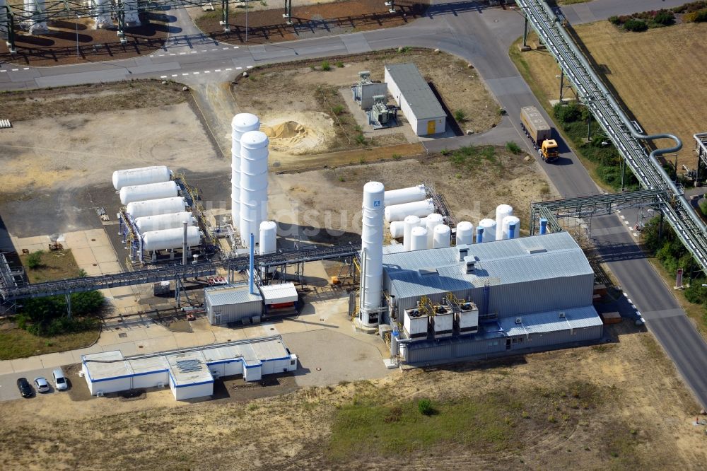 Luftaufnahme Schwarzheide - Werksgelände der BASF Schwarzheide GmbH im Bundesland Brandenburg