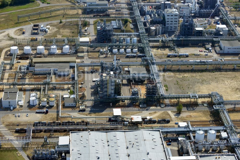 Schwarzheide aus der Vogelperspektive: Werksgelände der BASF Schwarzheide GmbH im Bundesland Brandenburg