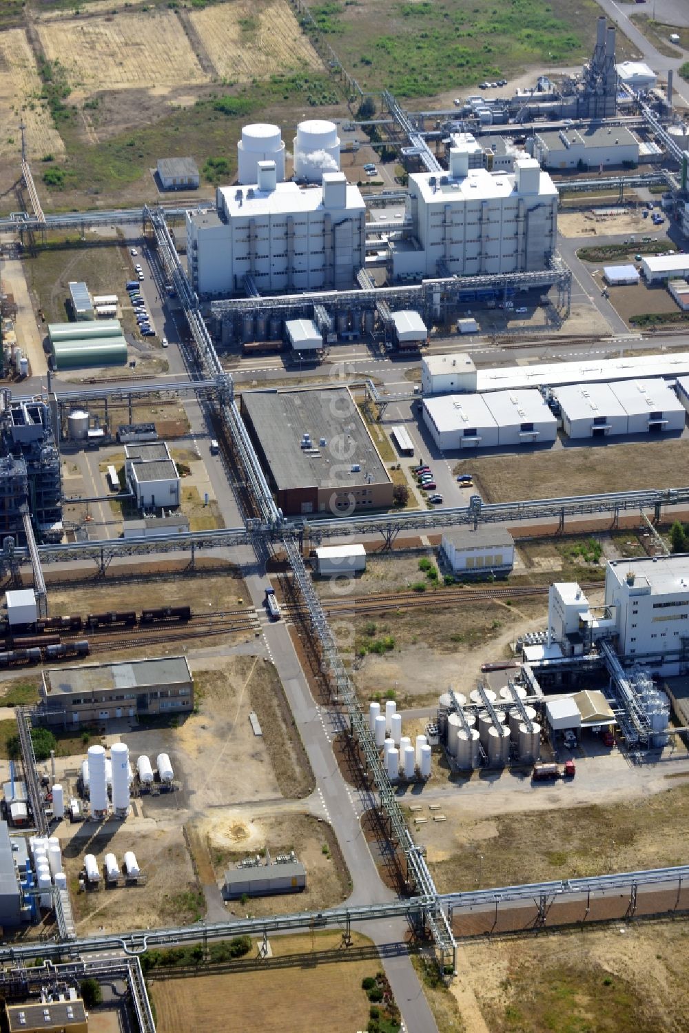 Schwarzheide aus der Vogelperspektive: Werksgelände der BASF Schwarzheide GmbH im Bundesland Brandenburg