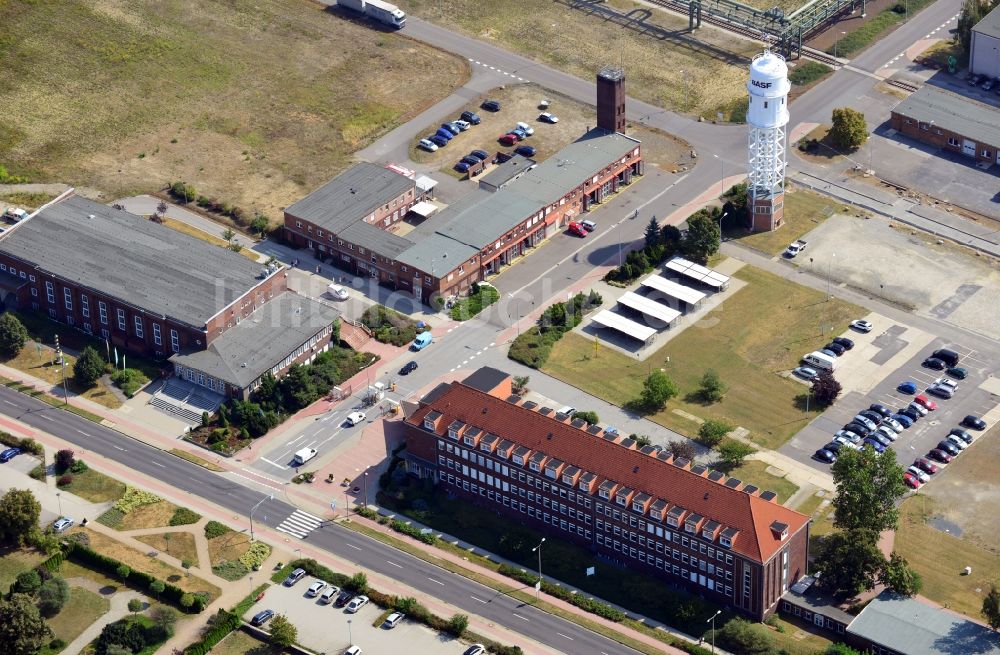 Luftaufnahme Schwarzheide - Werksgelände der BASF Schwarzheide GmbH im Bundesland Brandenburg