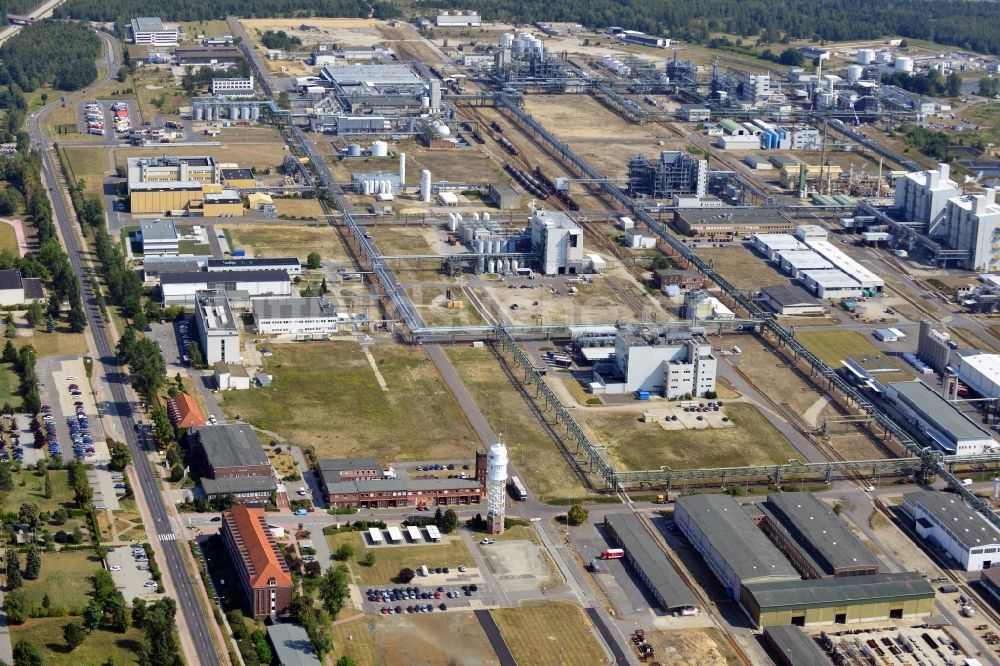 Schwarzheide aus der Vogelperspektive: Werksgelände der BASF Schwarzheide GmbH im Bundesland Brandenburg