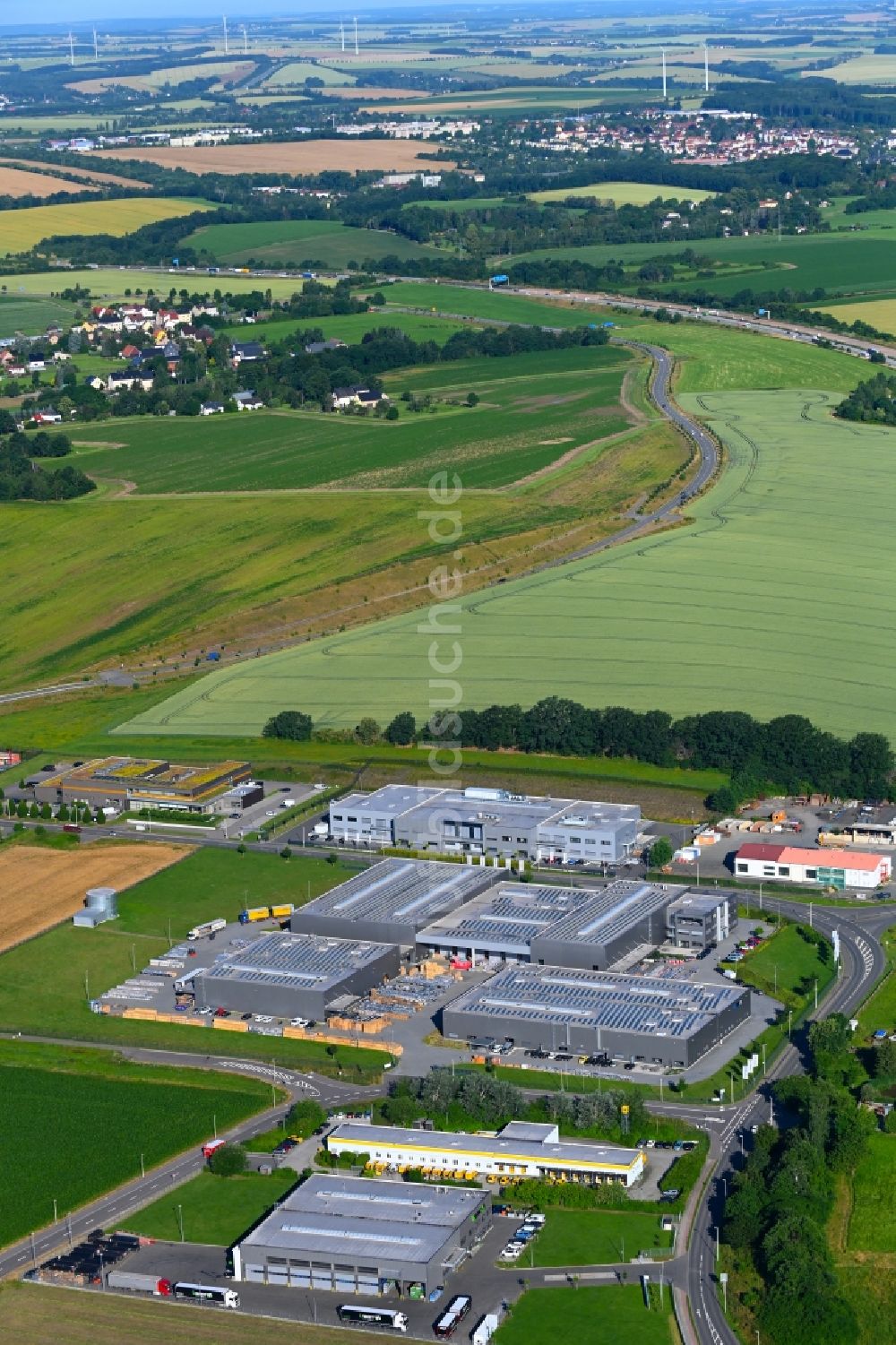 Luftbild Glauchau - Werksgelände Batterien GmbH in Glauchau im Bundesland Sachsen, Deutschland