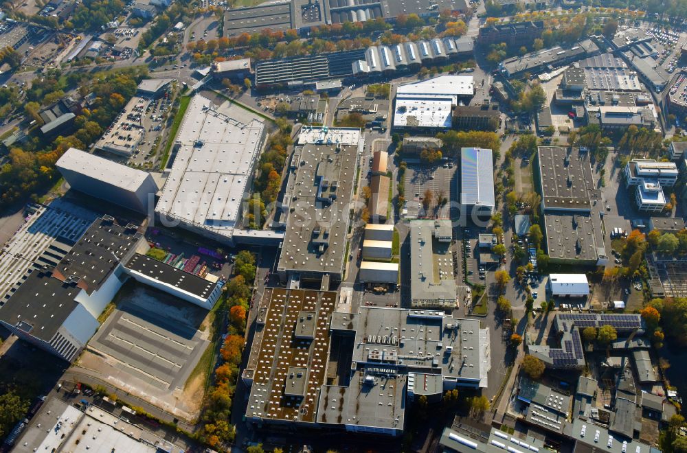 Berlin aus der Vogelperspektive: Werksgelände der Bayerische Motoren Werke / BMW AG Motorrad Werk Am Juliusturm im Ortsteil Spandau in Berlin, Deutschland