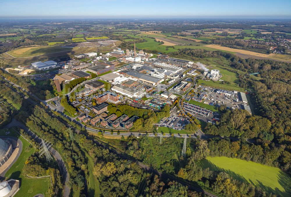 Lünen von oben - Werksgelände der Befesa Salzschlacke GmbH im Ortsteil Alstedde in Lünen im Bundesland Nordrhein-Westfalen, Deutschland