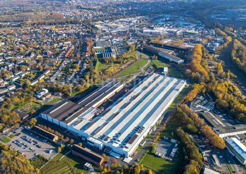 Dinslaken von oben - Werksgelände der BENTELER International Aktiengesellschaft in der Luisenstraße in Dinslaken im Bundesland Nordrhein-Westfalen, Deutschland