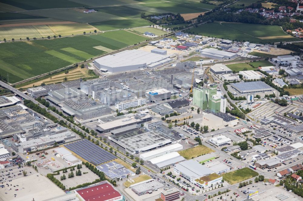 Landshut von oben - Werksgelände des BMW Werkes 4.1 Landshut an der Ohmstraße in Landshut im Bundesland Bayern, Deutschland