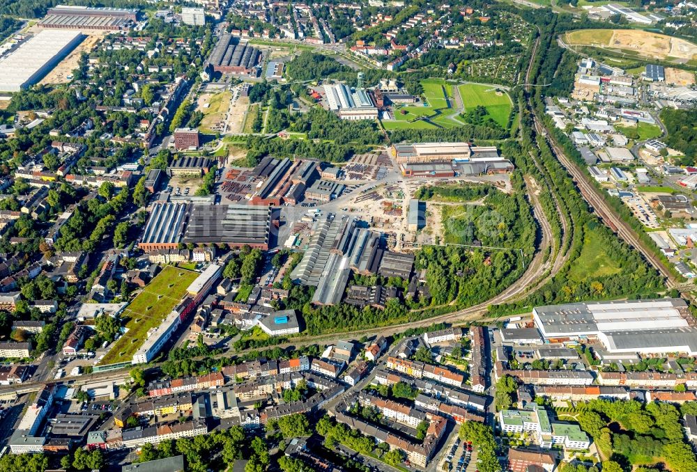 Luftaufnahme Bochum - Werksgelände der Bochumer Verein Verkehrstechnik GmbH in Bochum im Bundesland Nordrhein-Westfalen, Deutschland