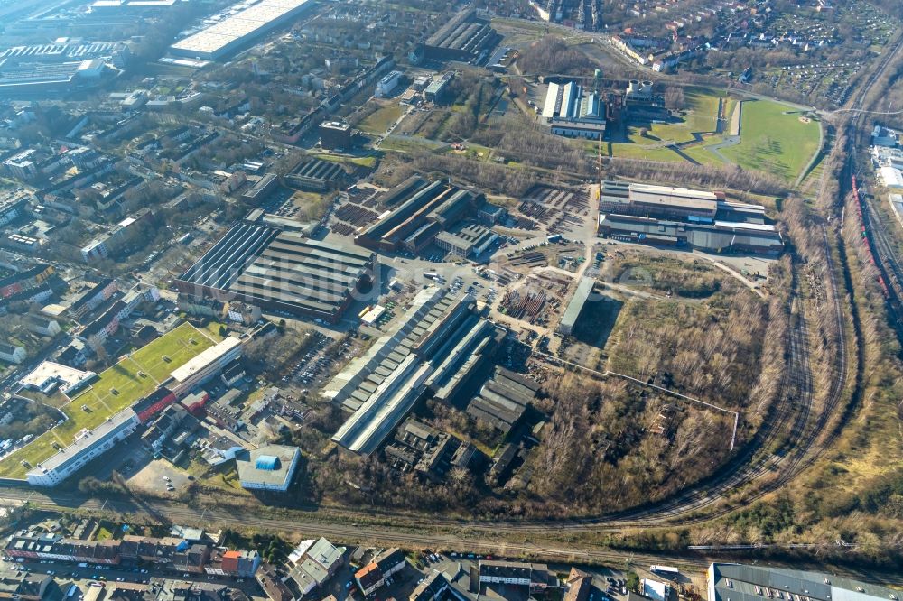 Bochum von oben - Werksgelände der Bochumer Verein Verkehrstechnik GmbH in Bochum im Bundesland Nordrhein-Westfalen, Deutschland