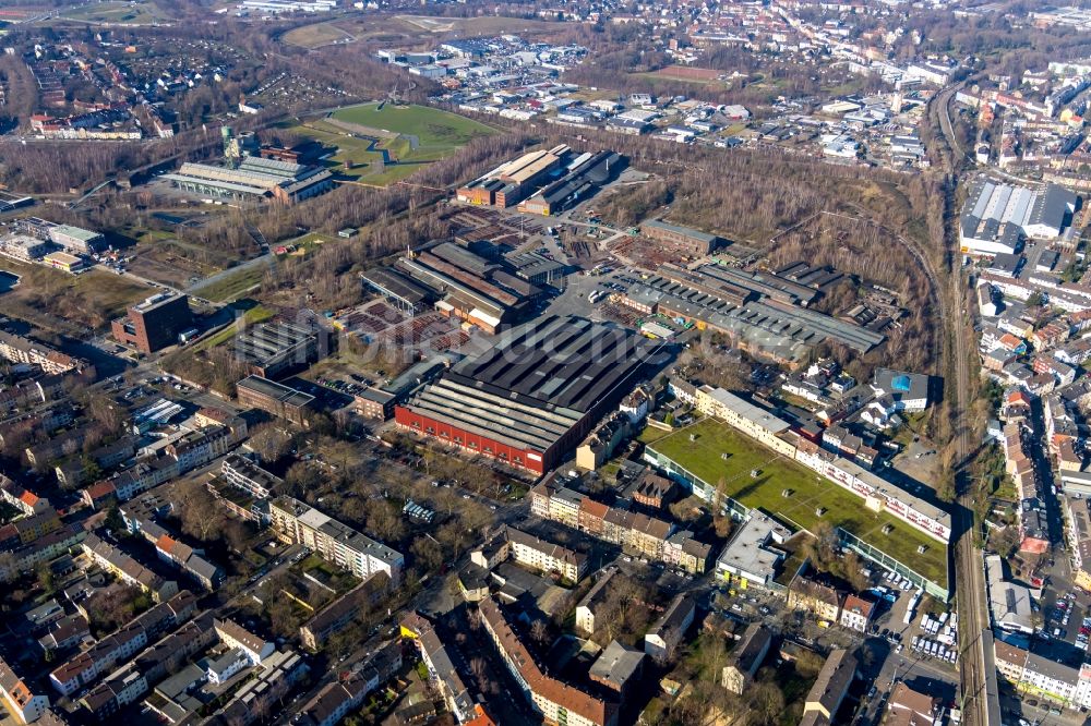 Bochum aus der Vogelperspektive: Werksgelände der Bochumer Verein Verkehrstechnik GmbH in Bochum im Bundesland Nordrhein-Westfalen, Deutschland