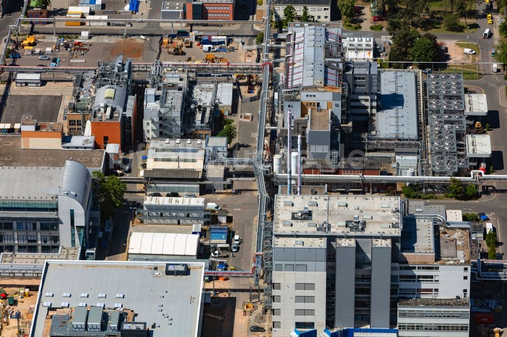 Luftaufnahme Ingelheim am Rhein - Werksgelände der Boehringer Ingelheim Pharma GmbH & Co. KG in Ingelheim am Rhein im Bundesland Rheinland-Pfalz, Deutschland