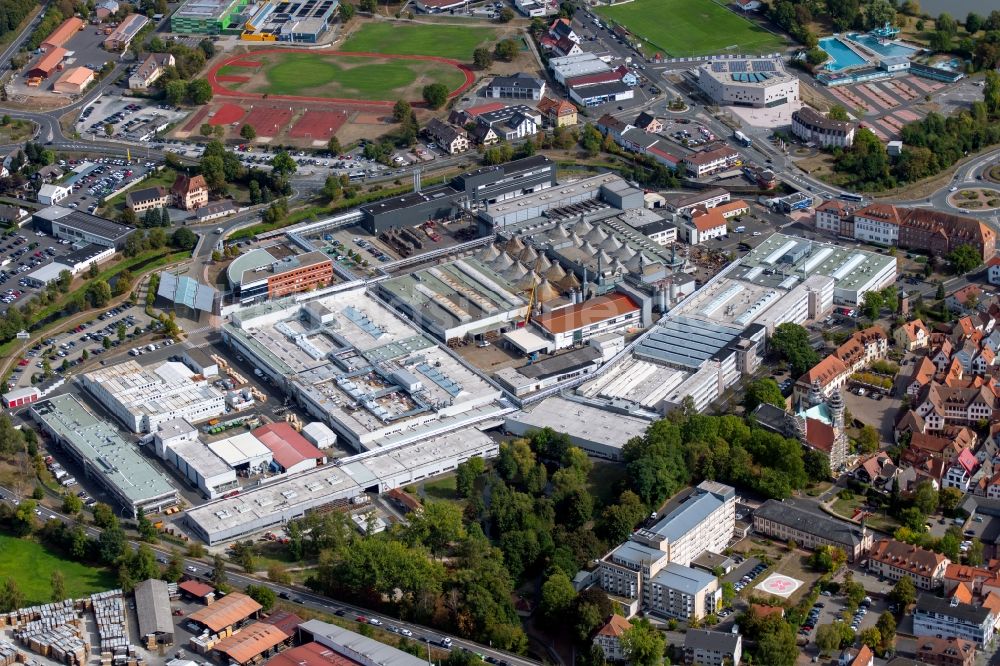 Lohr am Main aus der Vogelperspektive: Werksgelände der Bosch Rexroth AG Zum Eisengießer in Lohr am Main im Bundesland Bayern, Deutschland