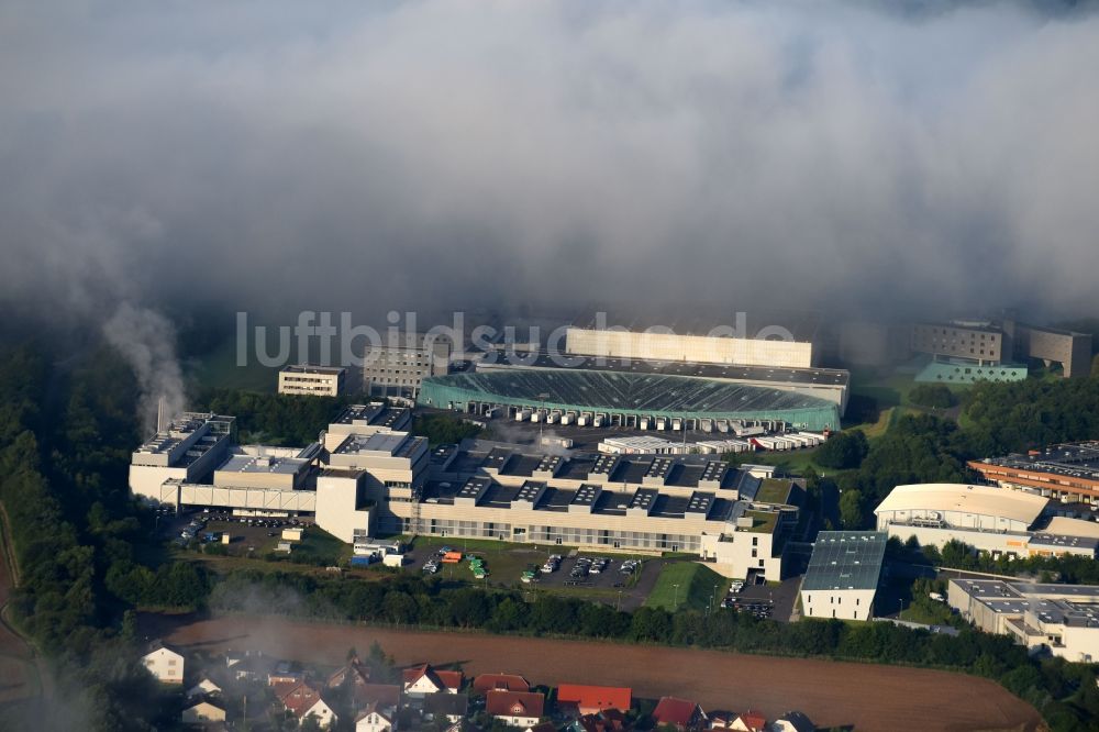 Luftbild Melsungen - Werksgelände der B. Braun Melsungen AG, Werk Pfieffewiesen im Ortsteil Adelshausen in Melsungen im Bundesland Hessen, Deutschland