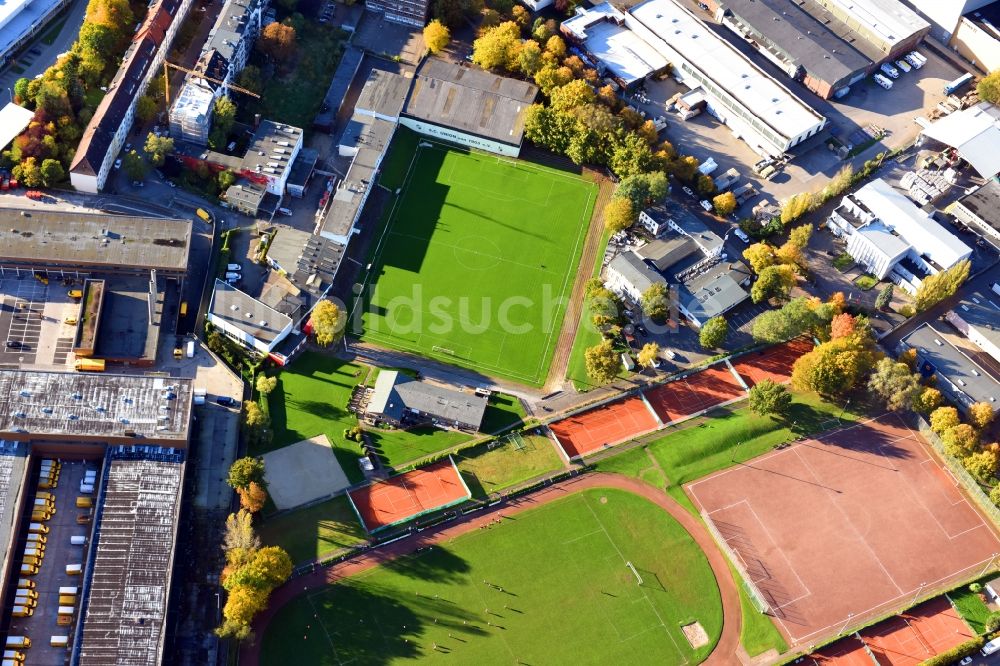 Hamburg von oben - Werksgelände der BRUNS & MÖLLENDORFF GMBH & CO. KG an der Waidmannstrasse im Ortsteil Altona in Hamburg, Deutschland