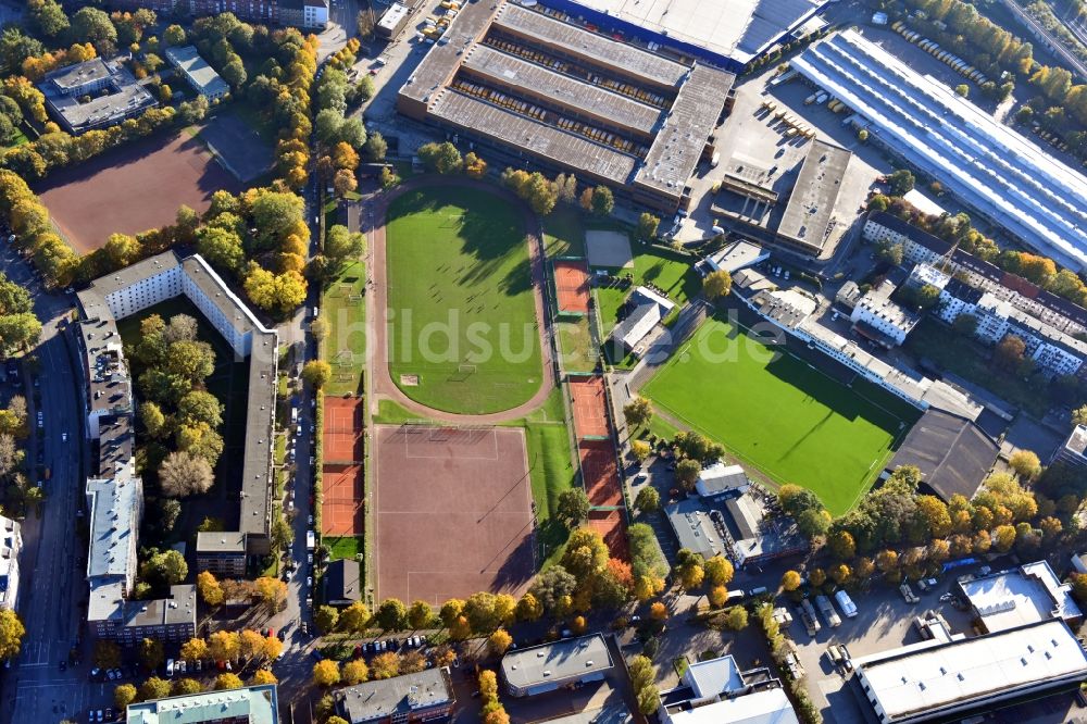 Luftbild Hamburg - Werksgelände der BRUNS & MÖLLENDORFF GMBH & CO. KG an der Waidmannstrasse im Ortsteil Altona in Hamburg, Deutschland