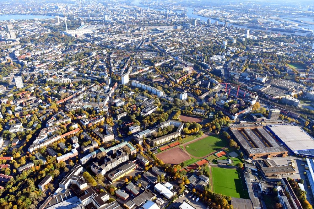 Luftaufnahme Hamburg - Werksgelände der BRUNS & MÖLLENDORFF GMBH & CO. KG an der Waidmannstrasse im Ortsteil Altona in Hamburg, Deutschland