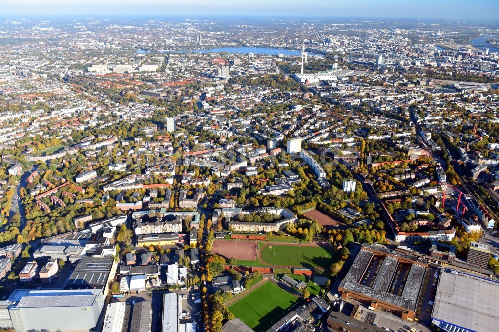 Luftbild Hamburg - Werksgelände der BRUNS & MÖLLENDORFF GMBH & CO. KG an der Waidmannstrasse im Ortsteil Altona in Hamburg, Deutschland