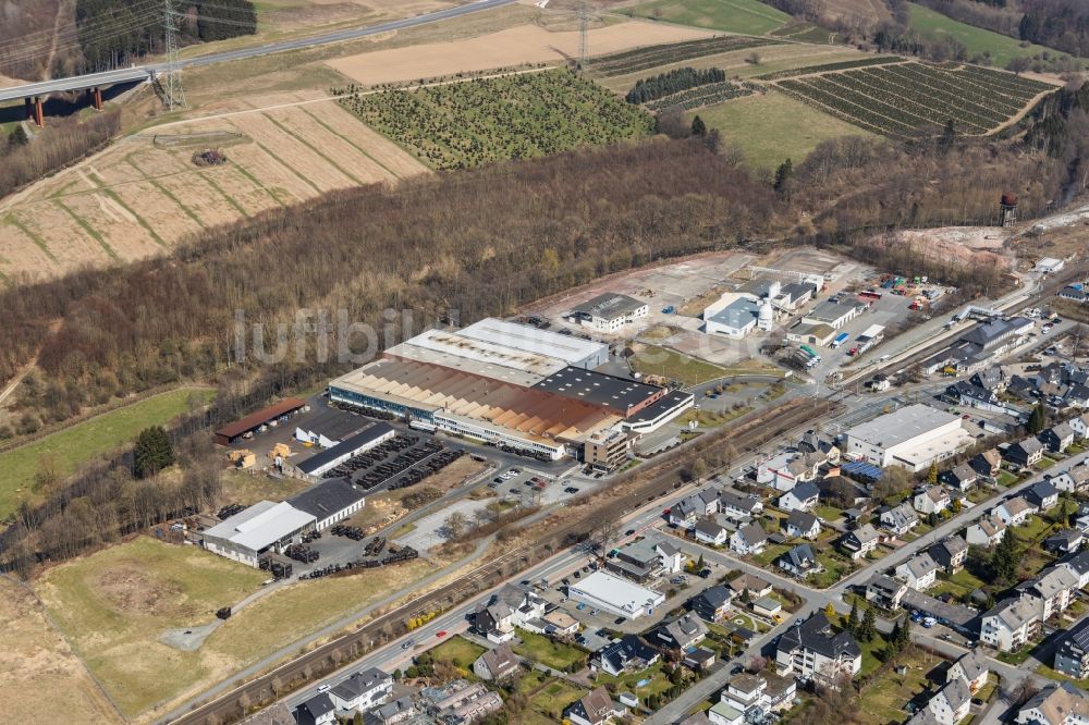 Bestwig aus der Vogelperspektive: Werksgelände der M. Busch GmbH & Co. KG in Bestwig im Bundesland Nordrhein-Westfalen, Deutschland