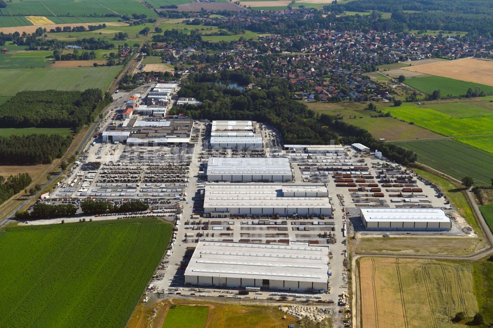 Wittingen von oben - Werksgelände der H. Butting GmbH & Co. KG im Ortsteil Knesebeck in Wittingen im Bundesland Niedersachsen, Deutschland