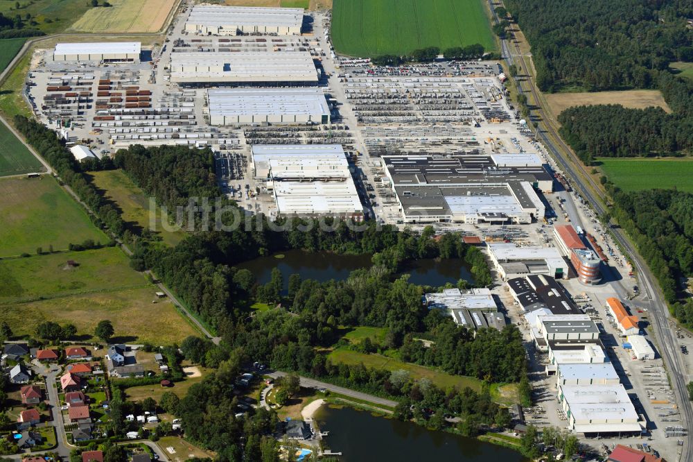 Wittingen von oben - Werksgelände der H. Butting GmbH & Co. KG im Ortsteil Knesebeck in Wittingen im Bundesland Niedersachsen, Deutschland