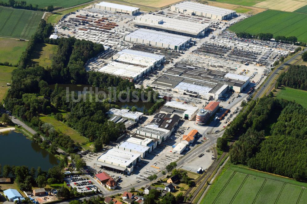 Wittingen von oben - Werksgelände der H. Butting GmbH & Co. KG im Ortsteil Knesebeck in Wittingen im Bundesland Niedersachsen, Deutschland