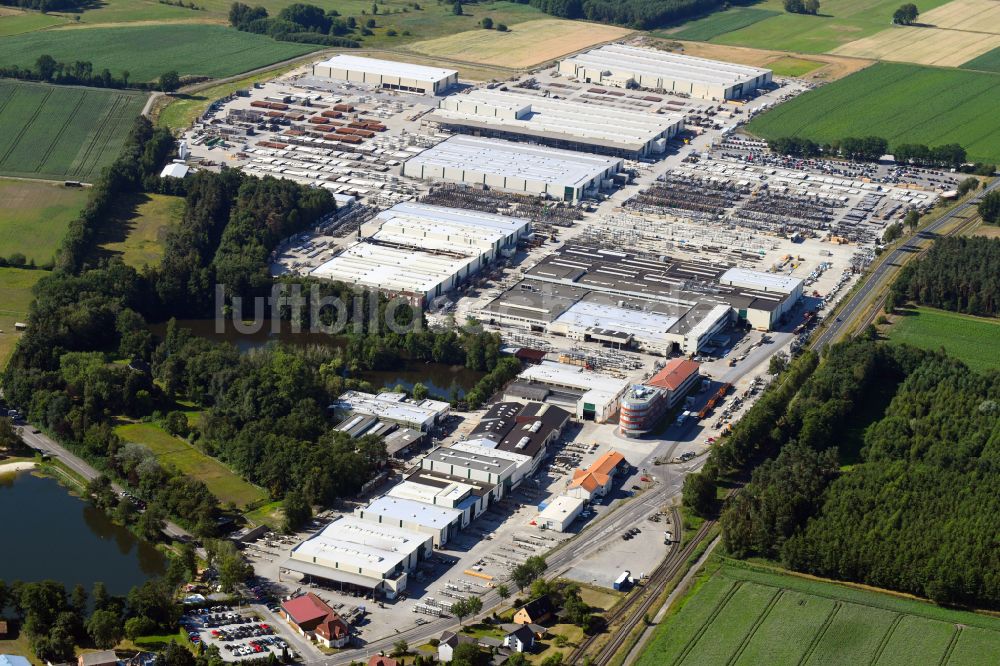 Wittingen aus der Vogelperspektive: Werksgelände der H. Butting GmbH & Co. KG im Ortsteil Knesebeck in Wittingen im Bundesland Niedersachsen, Deutschland