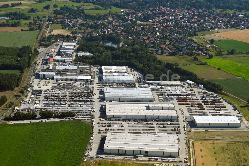 Wittingen von oben - Werksgelände der H. Butting GmbH & Co. KG im Ortsteil Knesebeck in Wittingen im Bundesland Niedersachsen, Deutschland