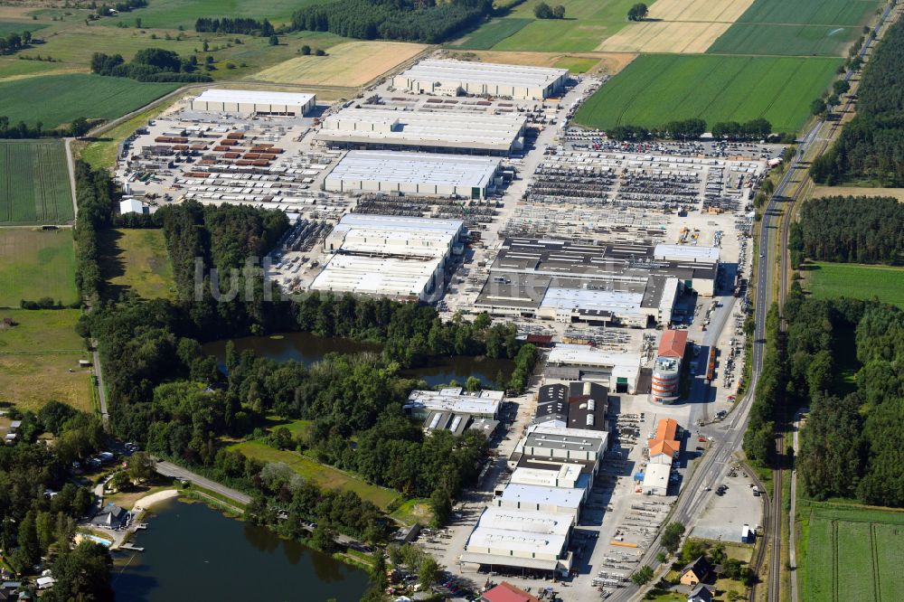 Wittingen aus der Vogelperspektive: Werksgelände der H. Butting GmbH & Co. KG im Ortsteil Knesebeck in Wittingen im Bundesland Niedersachsen, Deutschland