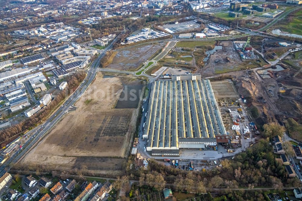 Essen aus der Vogelperspektive: Werksgelände der Cantec GmbH & Co. KG im Ortsteil Stadtbezirke IV in Essen im Bundesland Nordrhein-Westfalen, Deutschland