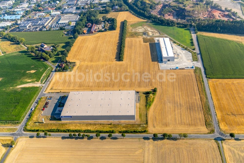 Luftaufnahme Ahlen - Werksgelände der Carl Geringhoff Vertriebsgesellschaft mbH & Co. KG in Ahlen im Bundesland Nordrhein-Westfalen, Deutschland