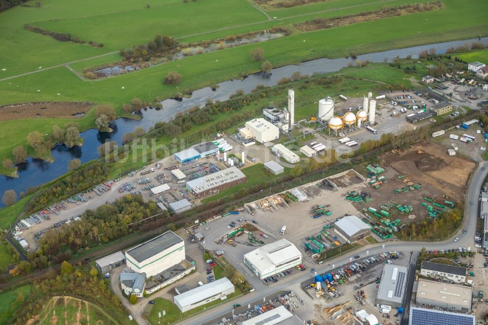 Hattingen von oben - Werksgelände des Chemieproduzenten Air Products GmbH An der Kost in Hattingen im Bundesland Nordrhein-Westfalen, Deutschland