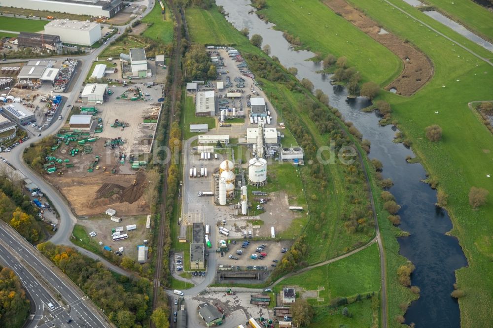 Luftbild Hattingen - Werksgelände des Chemieproduzenten Air Products GmbH An der Kost in Hattingen im Bundesland Nordrhein-Westfalen, Deutschland