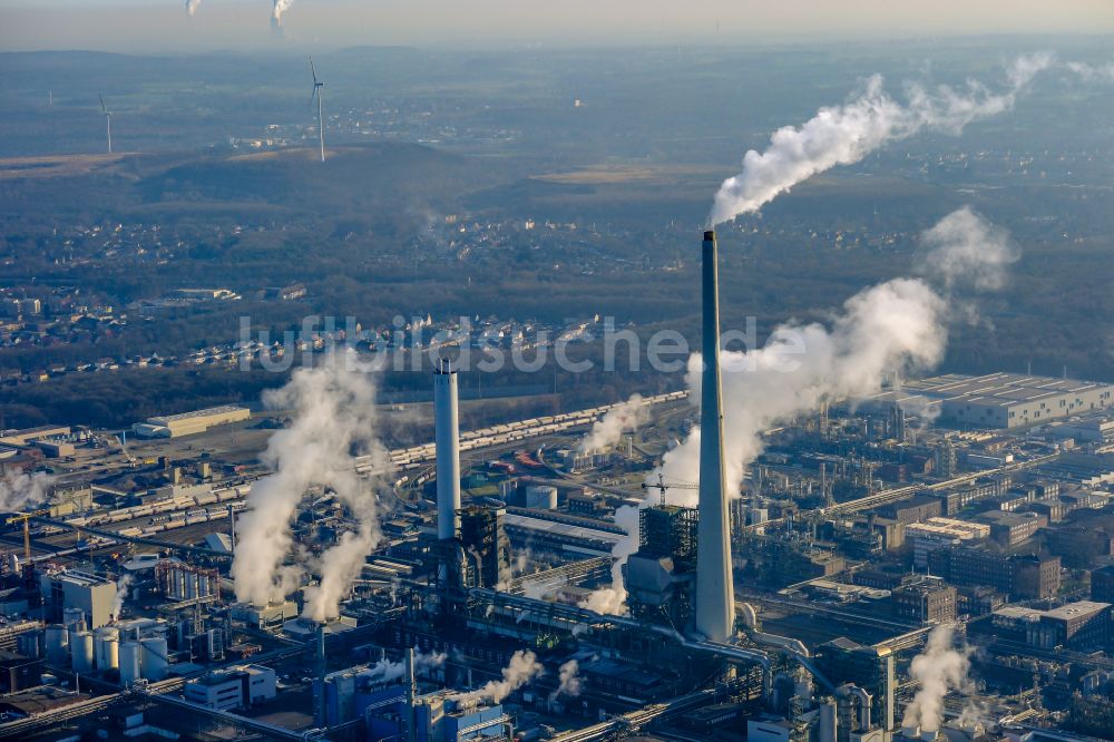 Marl aus der Vogelperspektive: Werksgelände des Chemieproduzenten Chemiepark Marl in Marl im Bundesland Nordrhein-Westfalen, Deutschland