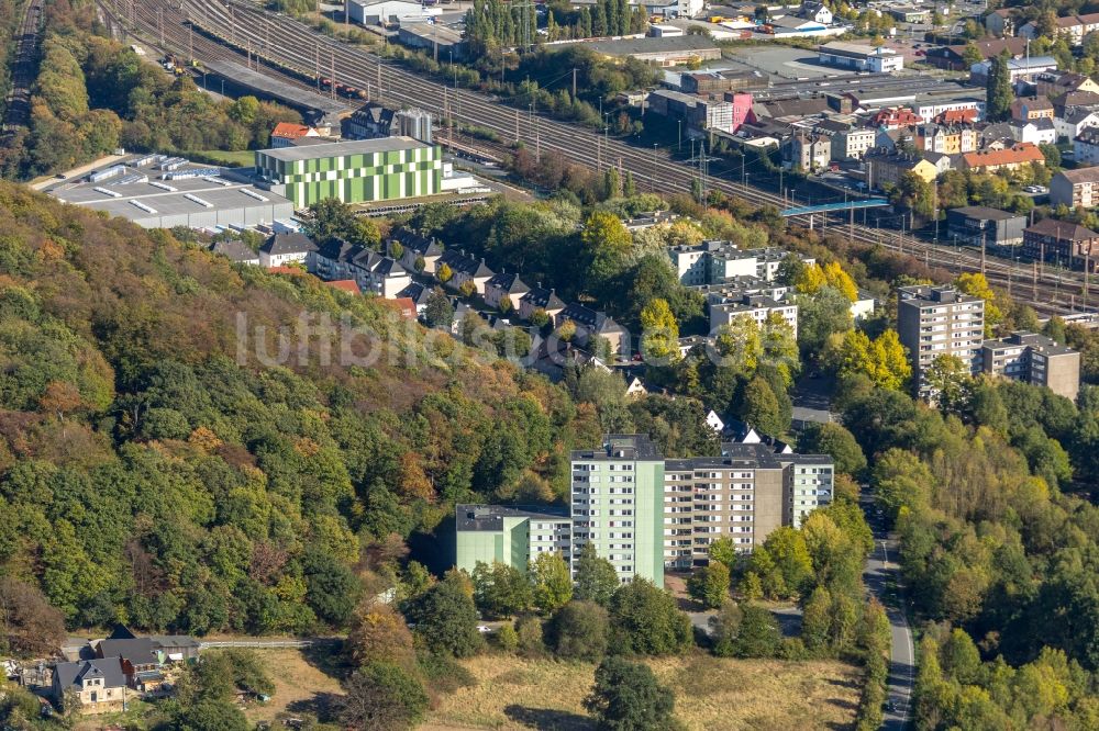 Hagen von oben - Werksgelände des Chemieproduzenten Dörken in Hagen im Bundesland Nordrhein-Westfalen, Deutschland