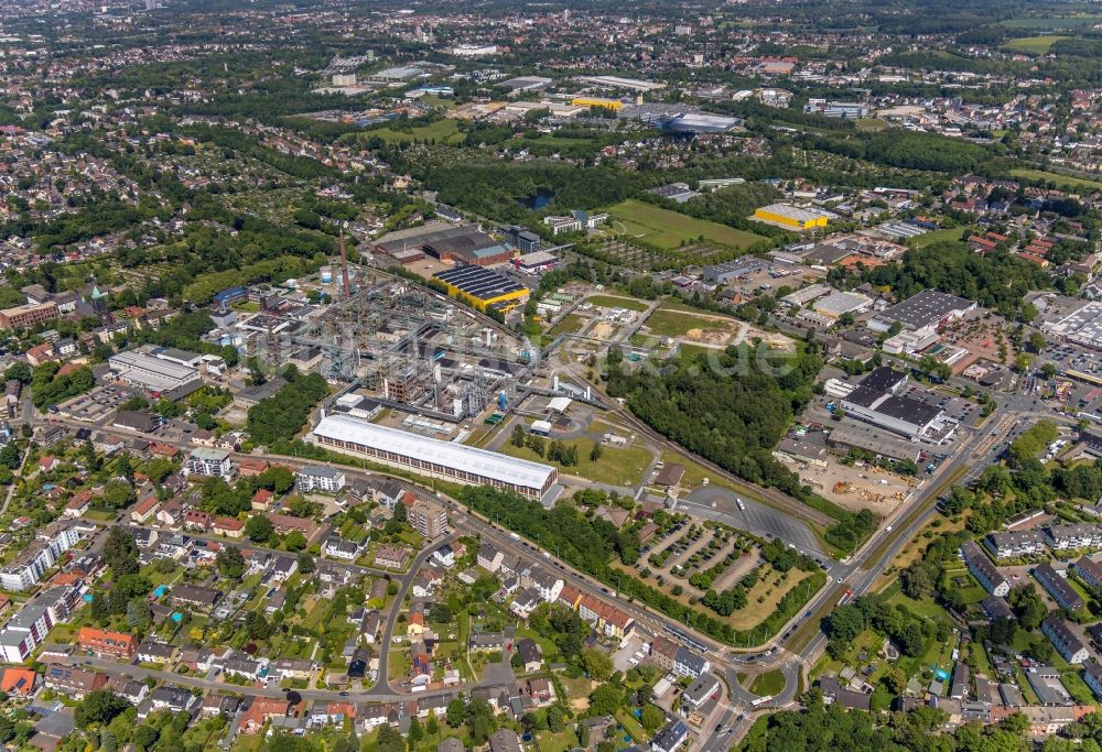 Luftbild Herne - Werksgelände des Chemieproduzenten der Evonik Industries AG im Ortsteil Wanne-Eickel in Herne im Bundesland Nordrhein-Westfalen, Deutschland