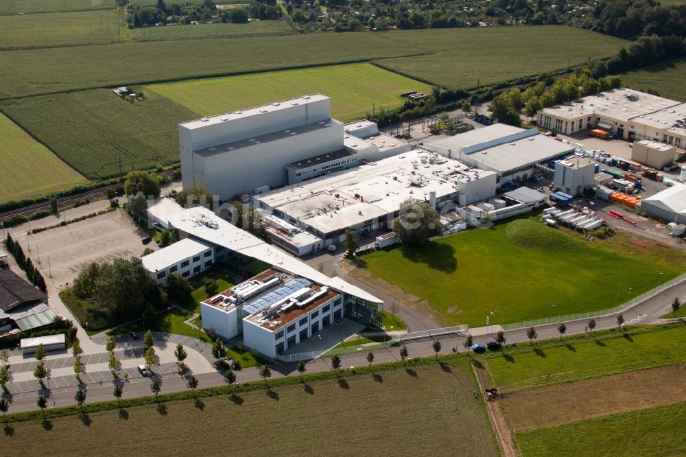 Luftbild Weingarten (Baden) - Werksgelände des Chemieproduzenten KLEBCHEMIE M. G. Becker GmbH & Co. KG in Weingarten (Baden) im Bundesland Baden-Württemberg