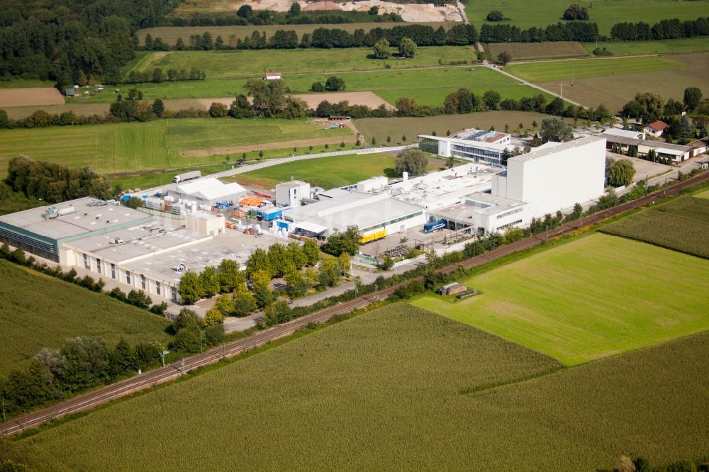 Weingarten (Baden) aus der Vogelperspektive: Werksgelände des Chemieproduzenten KLEBCHEMIE M. G. Becker GmbH & Co. KG in Weingarten (Baden) im Bundesland Baden-Württemberg