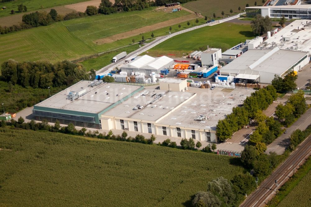 Weingarten (Baden) aus der Vogelperspektive: Werksgelände des Chemieproduzenten KLEBCHEMIE M. G. Becker GmbH & Co. KG in Weingarten (Baden) im Bundesland Baden-Württemberg