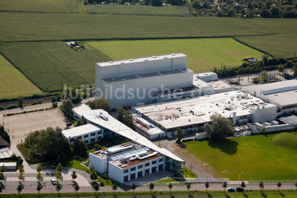 Weingarten (Baden) aus der Vogelperspektive: Werksgelände des Chemieproduzenten KLEBCHEMIE M. G. Becker GmbH & Co. KG in Weingarten (Baden) im Bundesland Baden-Württemberg, Deutschland