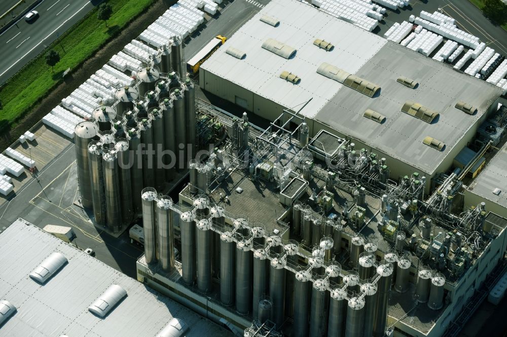 Luftbild Bayreuth - Werksgelände des Chemieproduzenten LyondellBasell an der Weiherstraße in Bayreuth im Bundesland Bayern, Deutschland