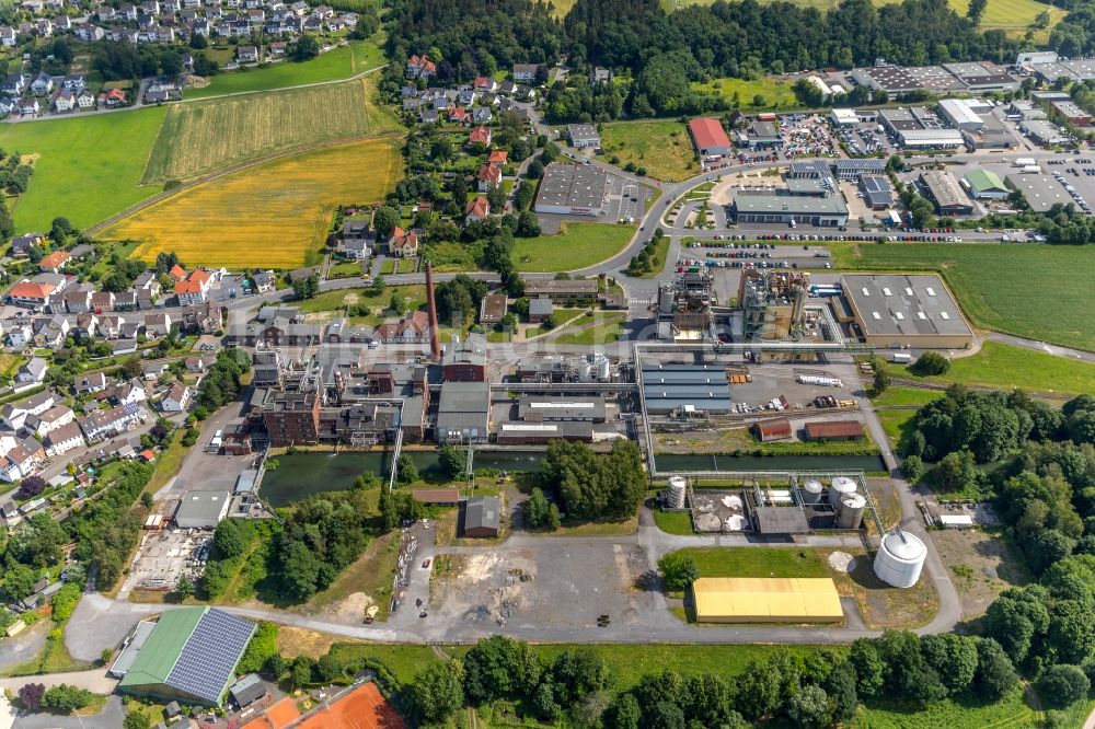 Arnsberg von oben - Werksgelände des Chemieproduzenten Perstorp Chemicals GmbH in Arnsberg im Bundesland Nordrhein-Westfalen, Deutschland