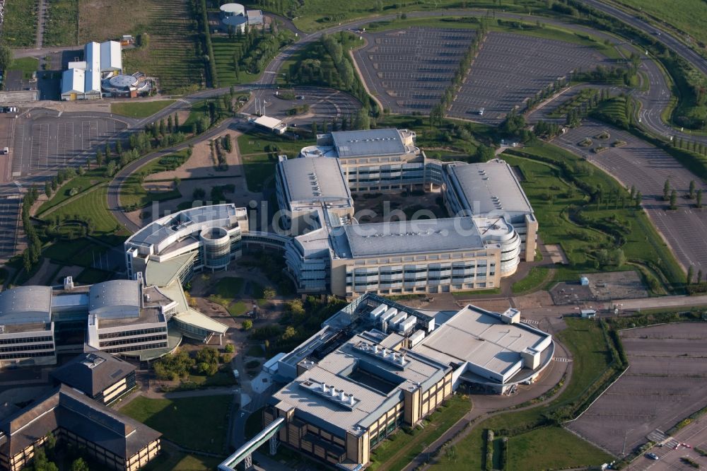 Sandwich von oben - Werksgelände des Chemieproduzenten Pfizer Ltd und Discovery Park in Sandwich in England, Vereinigtes Königreich