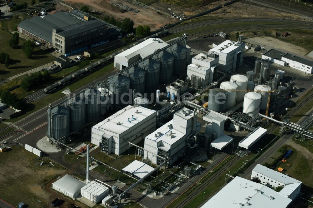 Luftbild Lutherstadt Wittenberg - Werksgelände des Chemieproduzenten SKW Stickstoffwerke Piesteritz GmbH in Lutherstadt Wittenberg im Bundesland Sachsen-Anhalt