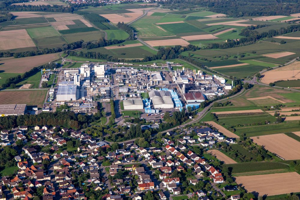 Luftbild Greffern - Werksgelände des Chemieproduzenten Trinseo Chemiepark Rheinmünster in Greffern im Bundesland Baden-Württemberg, Deutschland